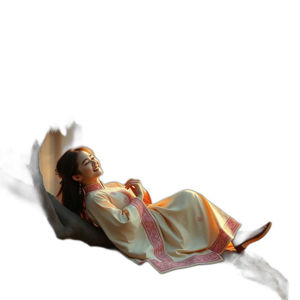 [
  {
    "scene": 1,
    "prompt": "A scenic cinematic video in traditional Chinese Hanfu style, soft golden sunlight, a young Chinese woman in Hanfu lying on a peach tree branch, smiling, eating a fresh peach, soft golden sunlight filtering through leaves, warm atmospheric glow, cinematic slow motion, 8k resolution, ultra-realistic."
  },
  {
    "scene": 2,
    "prompt": "Cinematic shot of a person riding a water buffalo across an ancient stone arch bridge, misty river scene, warm morning light, ancient Chinese village background, serene countryside atmosphere, 8k resolution."
  },
  {
    "scene": 3,
    "prompt": "A young woman in traditional rural Chinese clothes feeding chickens in a rustic courtyard, bamboo fence background, soft warm lighting, detailed texture, peaceful village life, cinematic style."
  },
  {
    "scene": 4,
    "prompt": "A girl in Hanfu sitting on a rock by a sunlit river, holding a bamboo fishing rod, catching a fish, golden hour lighting, sparkling water reflections, tranquil and poetic atmosphere."
  },
  {
    "scene": 5,
    "prompt": "A group of young women in traditional Hanfu sitting together under blooming trees by a clear river, chatting happily, soft golden hour lighting, cinematic composition."
  },
  {
    "scene": 6,
    "prompt": "A group of young women in white and light blue Hanfu riding horses along a shaded forest path, wearing bamboo straw hats, laughing, morning sunlight filtering through trees, dynamic cinematic action shot."
  }
]
