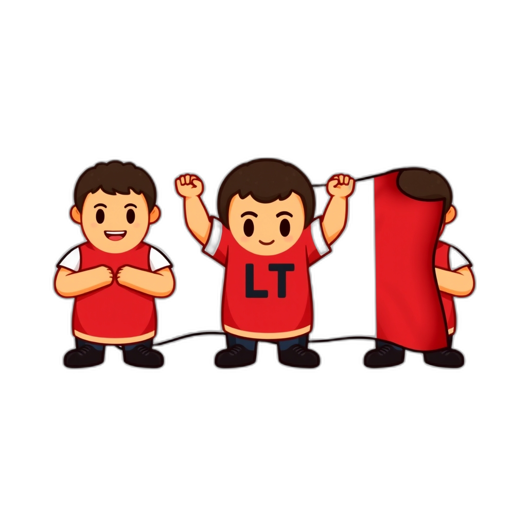 my team with LT flag
