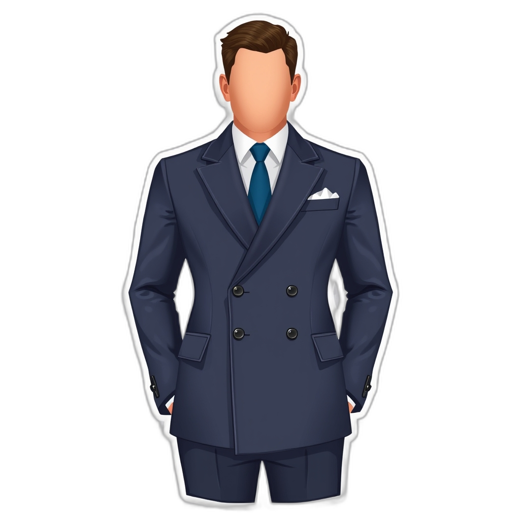 a realistic image of a best double breasted suit jacket on a man