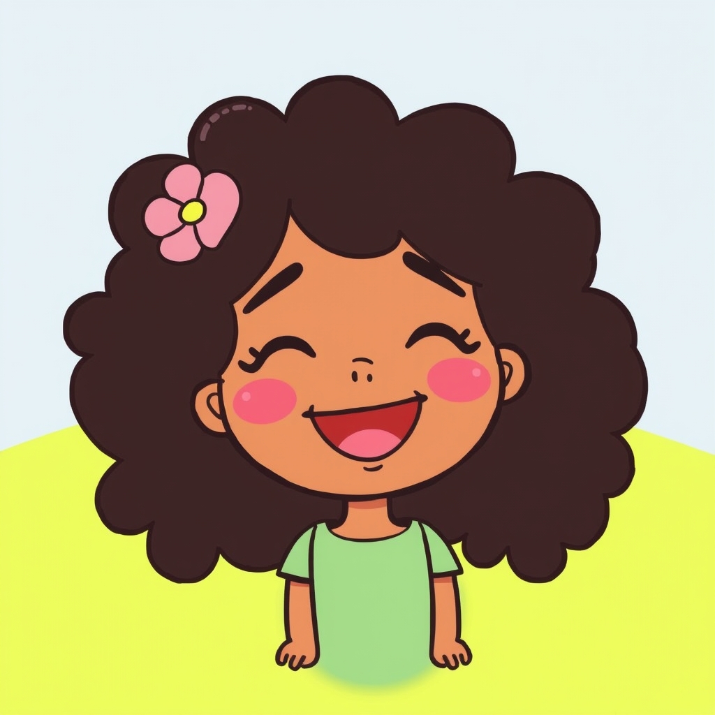 Image prompt, Happy girl