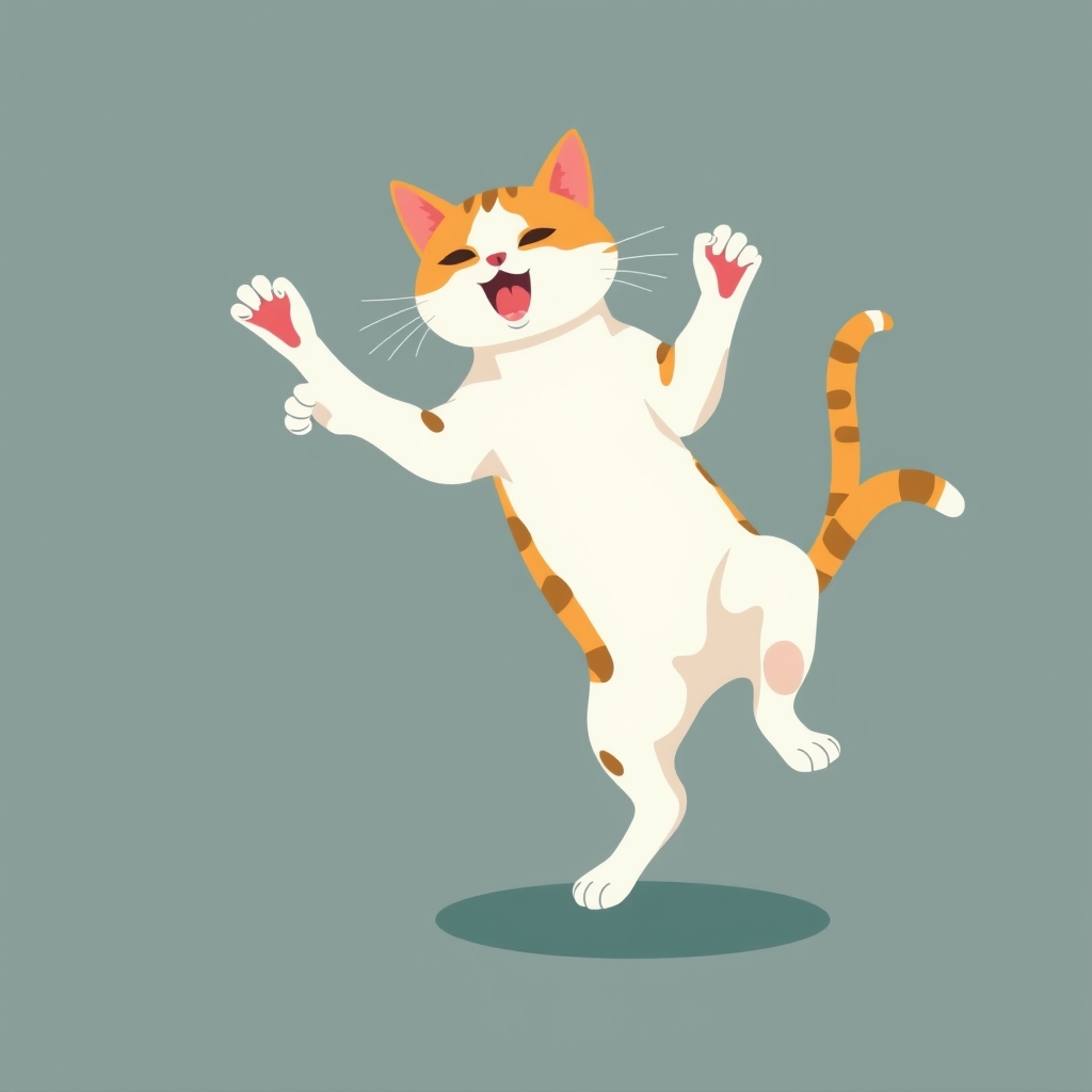 Image prompt, Cat dancing 