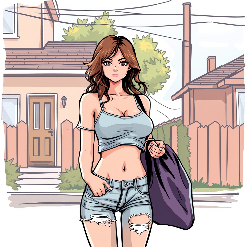 Image prompt, Neighbour woman hot