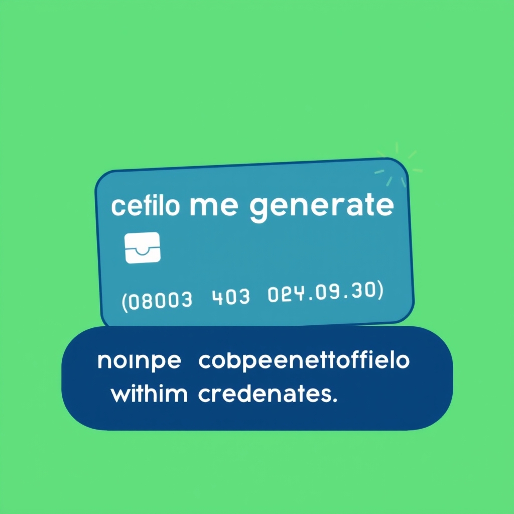 Image prompt, Help me generate a credit card with my credentials 