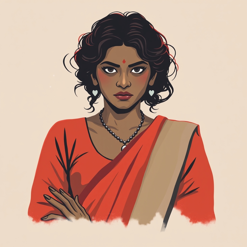 Image prompt, Joya, a strict teacher, faces a shocking day when her student Ravi discovers her dark secret and uses it to blackmail her into a compromising situation